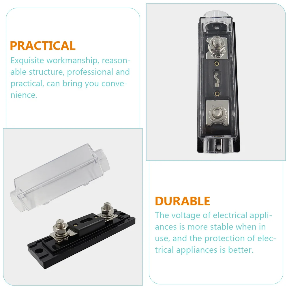 

Fuse Holder Terminal Distribution Block 250A Breaker Anl Overload Protection Transparent Shell Automotive Fuse