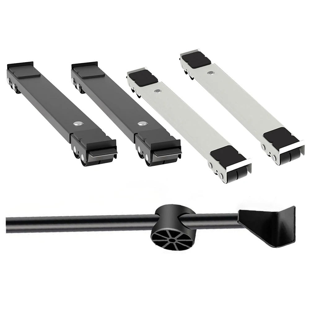 2pcs Fridge Mobile Roller Bracket Multifunctional Extendable Appliance Roller Anti-slip with Wheels Home Furniture Moving Roller