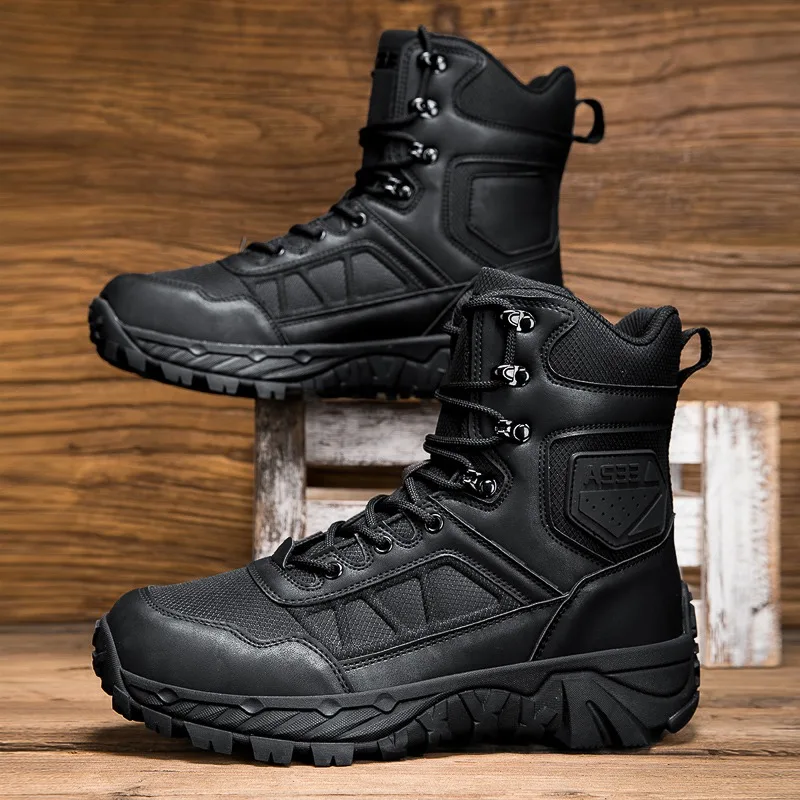 

Мужская обувь 2025 года, тактические ботинки для спецназа, полевые мужские ботинки, легкие уличные нескользящие мужские мотоциклетные ботинки Zapatillas Hombre