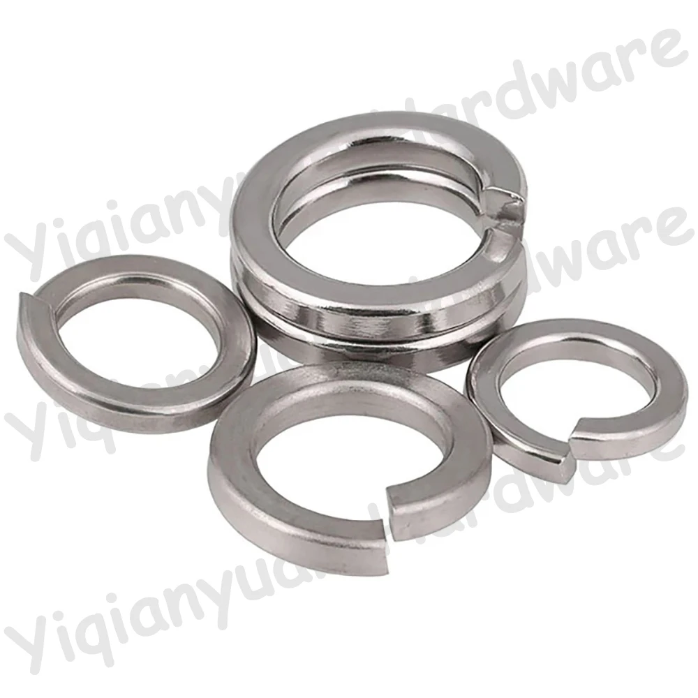 Yiqianyuan SUS316 스테인레스 스틸 스프링 잠금 와셔 UNC UNF BSW 볼트 및 나사용 SAE 표준 탄성 가스켓 링