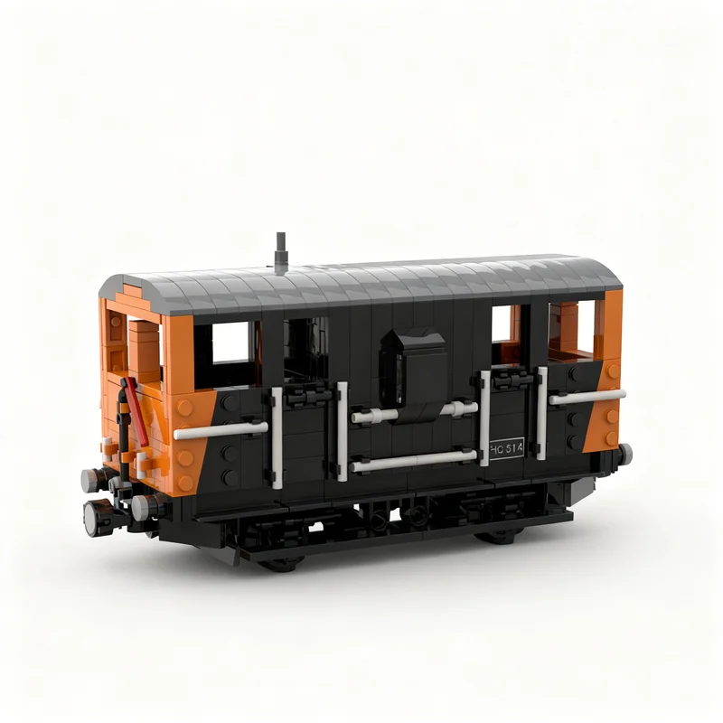 5312pcs MOC Train Supplemental PACK BR ZUV ZUA Shark Ballast Brake Van 1 48 Scale Model Building Blocks Christmas Gift Display