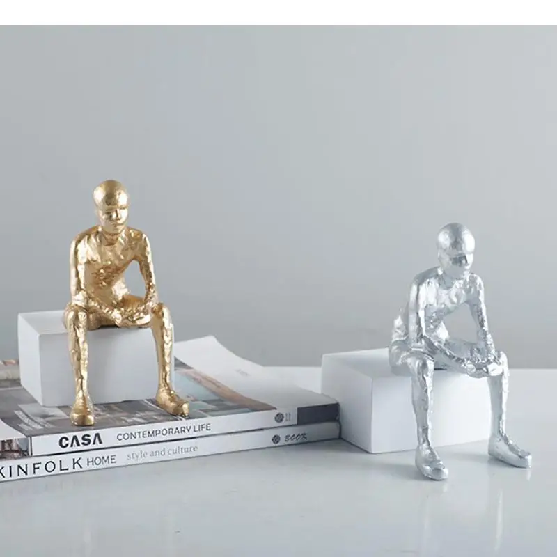 Abstract Figures Thinker Statue Room Aesthetics Furnishings Character Resin Crafts Ornaments Sculpture Living Decoration