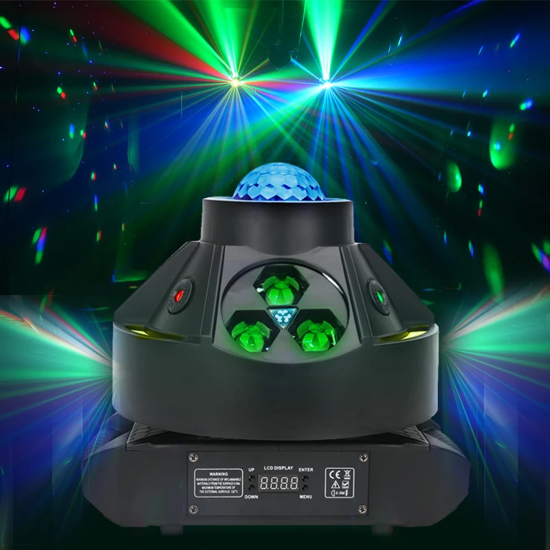 

150W LED Disco Bar Moving Head Beam Light DMX512 Stage Effects Lighting Sound Activated Party Lighting for Wedding DJ Holiday