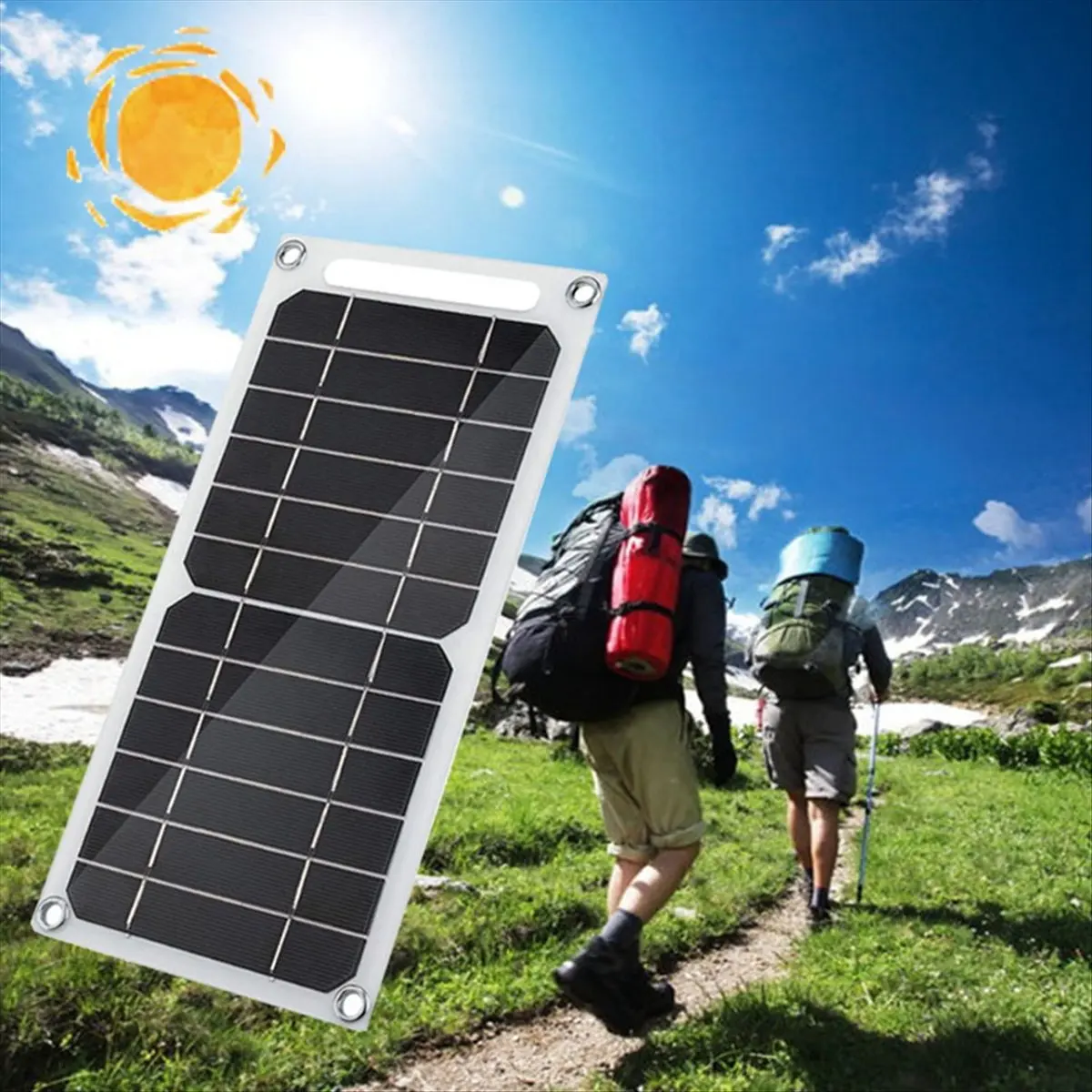 【CYBER Saturday】 USB Solar Panel 6W 5V Waterproof Outdoor Mobile Phone Charger Camping Hiking Cells Device