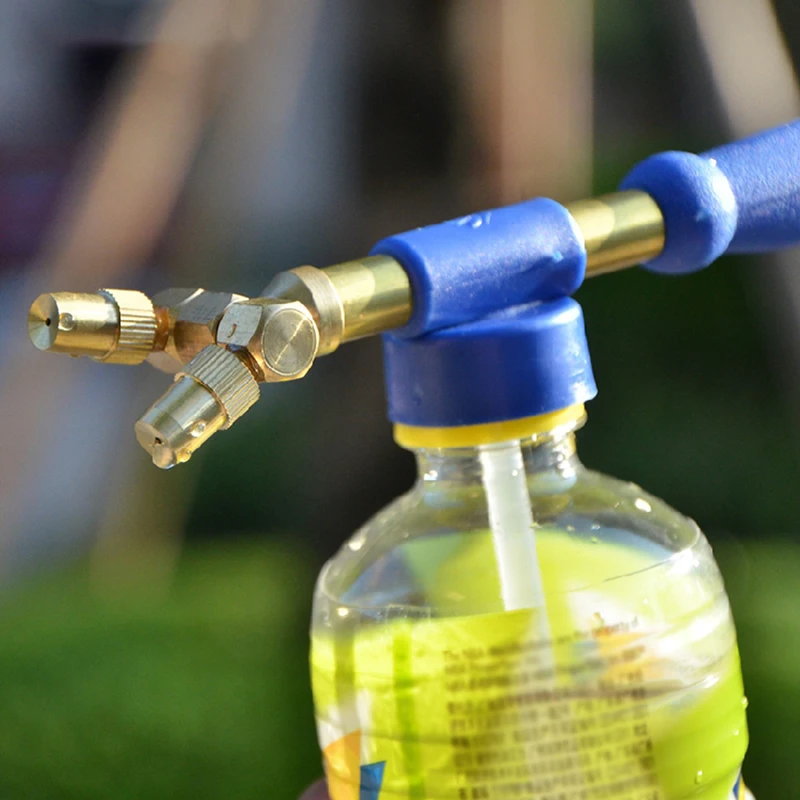 1Pc Garden Manual Spray Watering Head Optional Nozzle Interface Brass Gun Sprayer Adjustable Water Pressure Atomization Sprayer