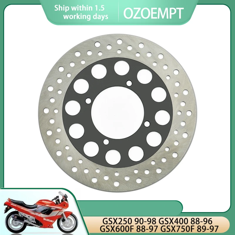 

OZOEMPT Motorcycle Rear brake disc/plate Apply to GSX250 90-98 GSX400 88-96 GSX600F 88-97 GSX750F 89-97