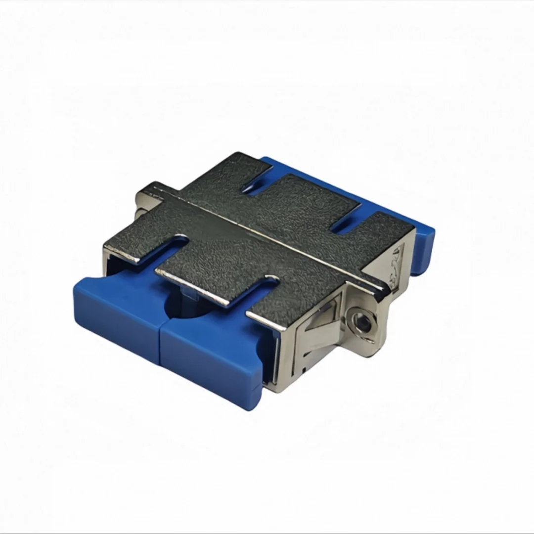SC duplex Adapter 10pcs with shutter Metal ftth sc DX fiber optic coupler SC APC UPC optical fibre connector Avoid laser ELINK