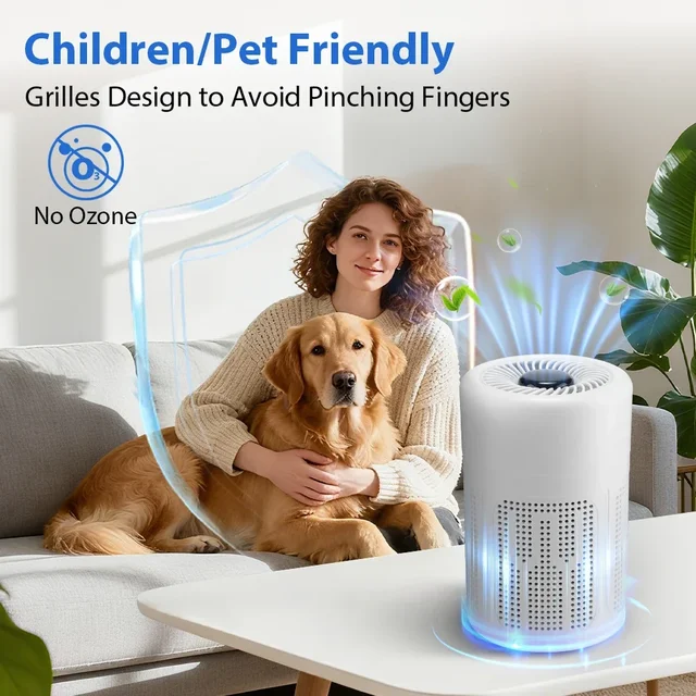 Air Purifier Smoke Odor Negative Ion Generator USB Portable Air Cleaner for Household HEPA Filter Efficient Purifying Air 4 EDIFOLLY USB Portable Air Purifier – Ionic Smoke & Odor Cleaner – view 4