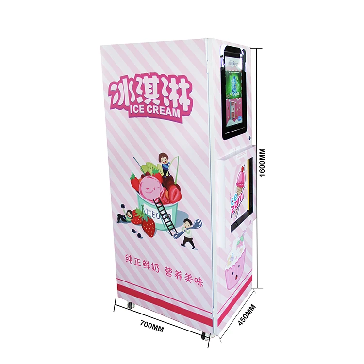 Automatic Coin Soft Serve Ice Cream vending Machine For Store