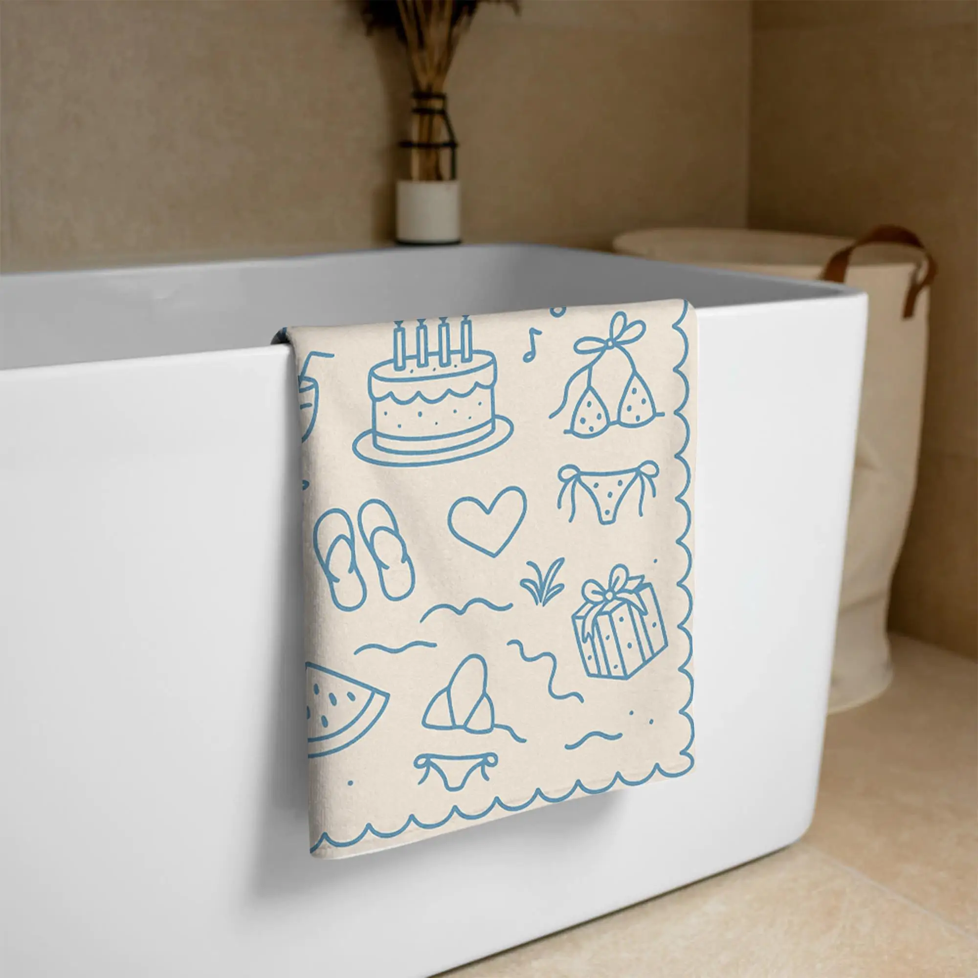 لطيف منشفة الشاطئ المخصصة لعيد ميلاد شخصية الصيف منشفة حفلة 21st هدية عيد ميلاد فكرة بركة الشاطئ رحلة على شاطئ البحر الاحتفال #4