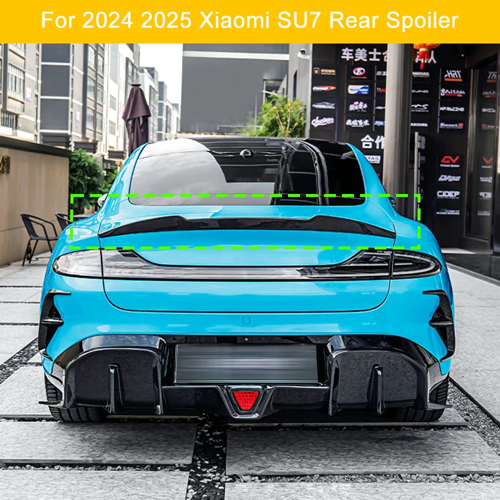

For the 2024-2025 Xiaomi su7 Trunk Rear Spoiler with ABS material Aerodynamic Accessories no drilling installation Body Kit