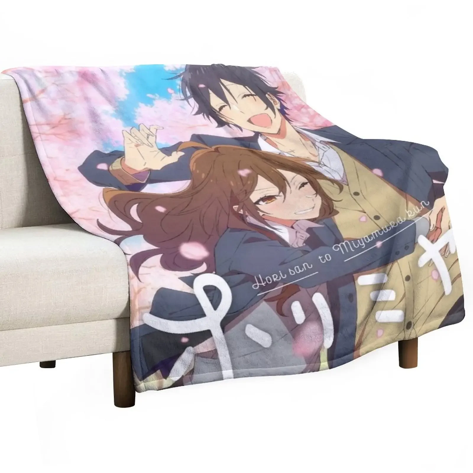 HoriMiya Anime Throw Blanket Thins wednesday Personalized Gift Soft Plush Plaid Blankets