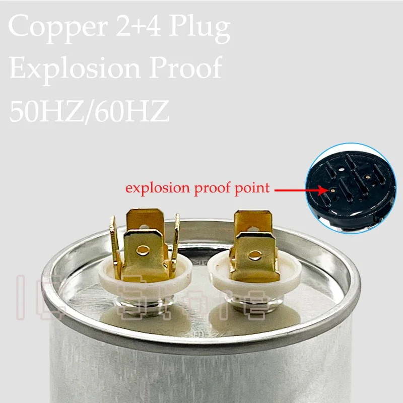 1PCS CBB65A Starting Capacitor 20 25 30 35 40 45 50 55 60 70 80uf Universal Start Capaitor Explosion Proof Film Core