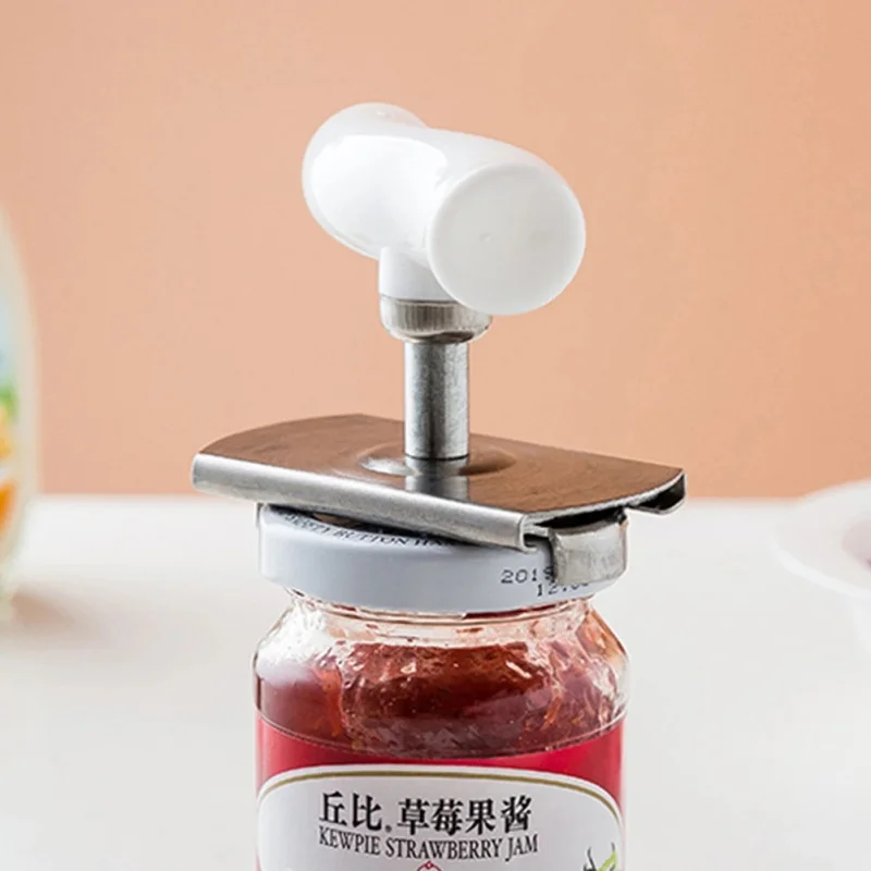 Bottle Opener Stainless Steel Can Opener Labor-saving Unscrew Lid Multifunctional Opener Home Adjustable Rotating  Kitchen Tools