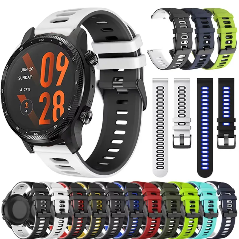 20 مللي متر 22 مللي متر سيليكون الفرقة ل TicWatch Pro 3 الترا GPS/LTE E3 E2 S2 الرياضة سوار ل TicWatch Pro 2021 2020 /GTX/GTW معصمه