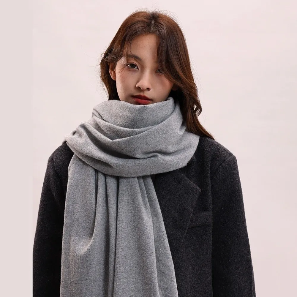 

Fashion Tassel Imitation Cashmere Scarf Thickened Korean Style Women Shawl Soft Warm Long Wool Scarf Girls