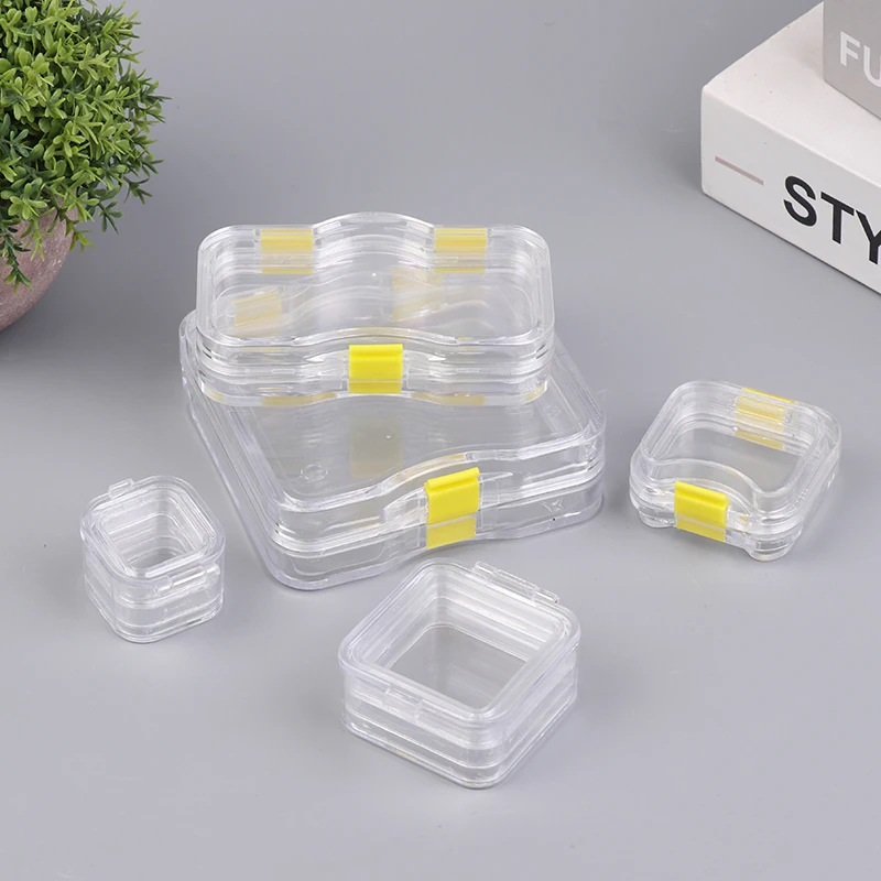 Hot! 1Pc Plastic Dental Lab Box With Film Dentist False Tooth Case Box With Membrane Storage Boxes Denture Teeth Container Case