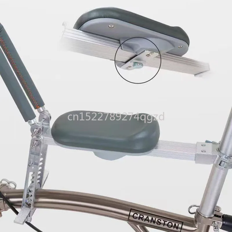Folding Aluminum Kids Bike Front Seat, Easy‑Install Detachable Sturdy Child Bicycle Front Safety Seat With Handrail For Bike