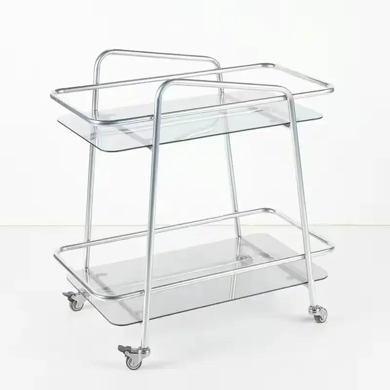 

Simple Coffee Tables Creative Transparent Glass Mini Sofa Side Table Living Room Light Luxury Removable Trolley Kitchen Islands