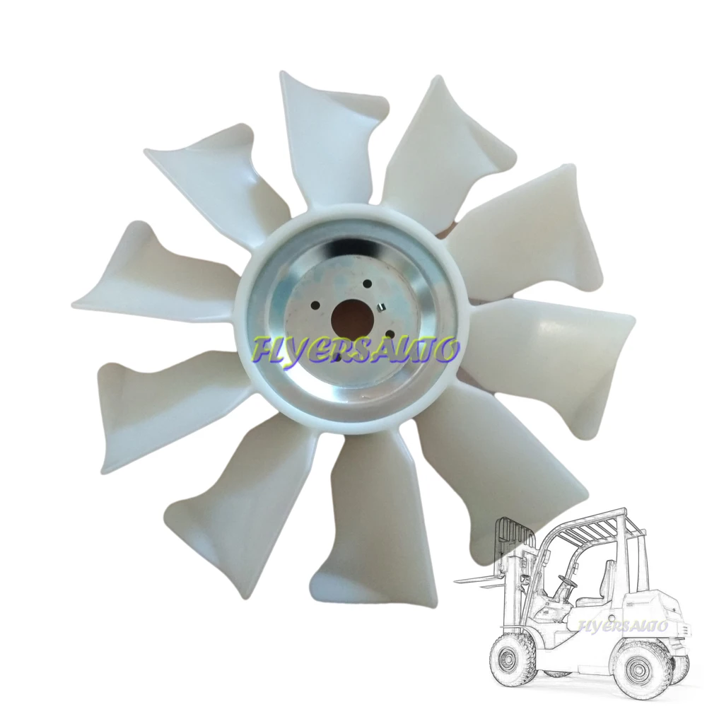 Fan Blade 21060-FU410  N-21060-FU410 For Nissan Engine K15 K21 K25 QD32 # flyersauto Forklift parts