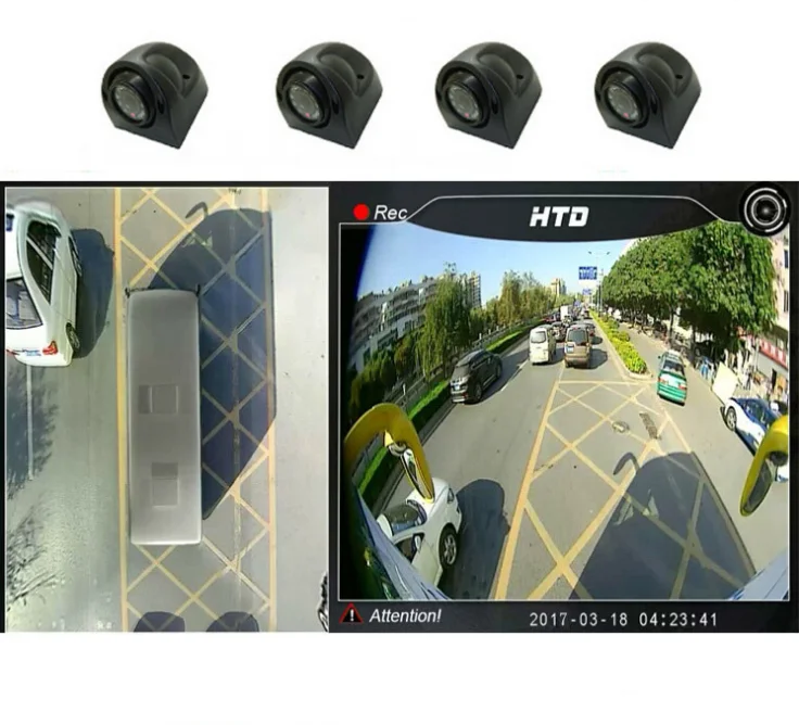 

High-definition panoramic 360 car camera for large truck 3D 360 degrees without power 360 panoramic system car