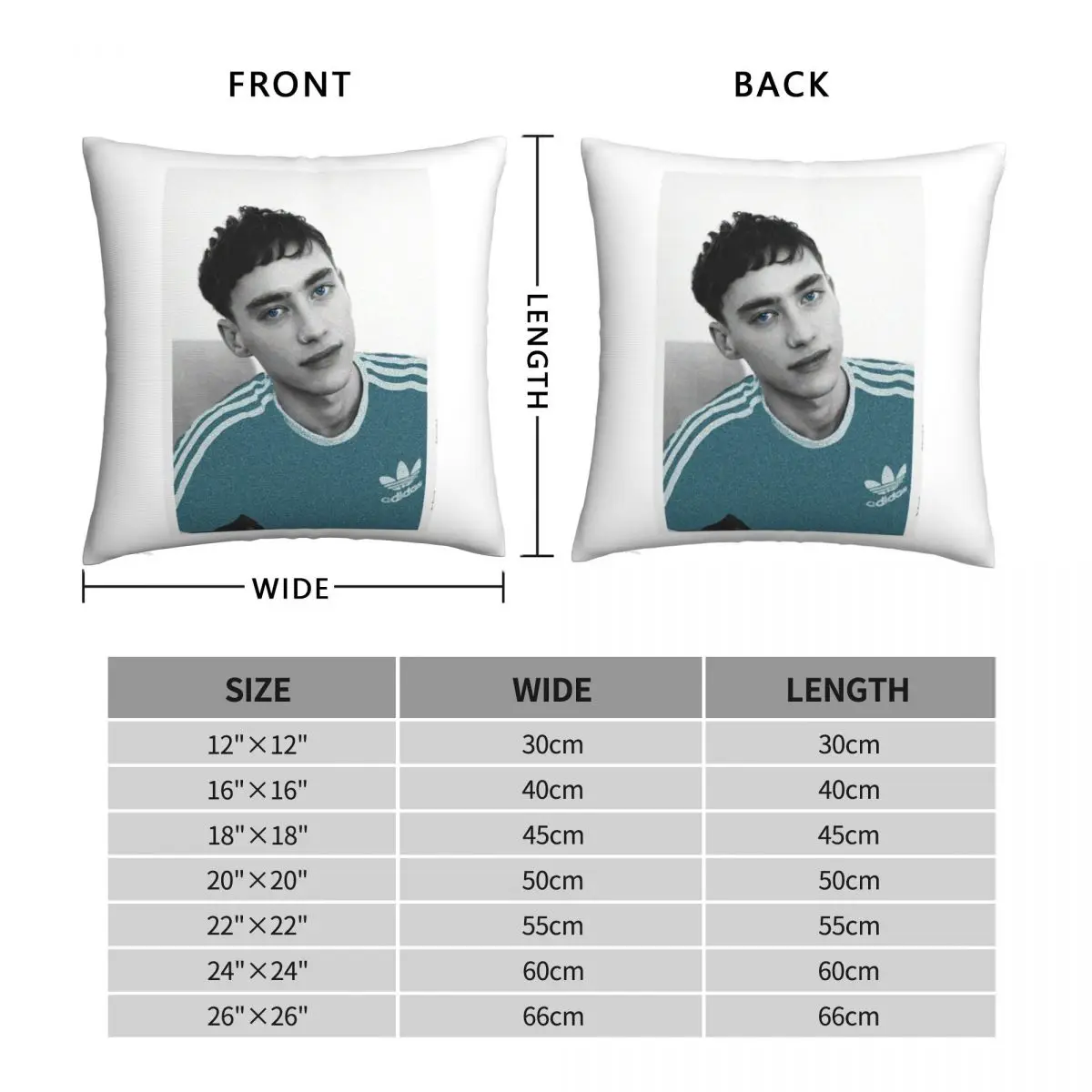 Olly Alexander In Blue Pillowcase Polyester Linen Velvet Printed Zip Decorative Throw Pillow Case Bed Cushion Case