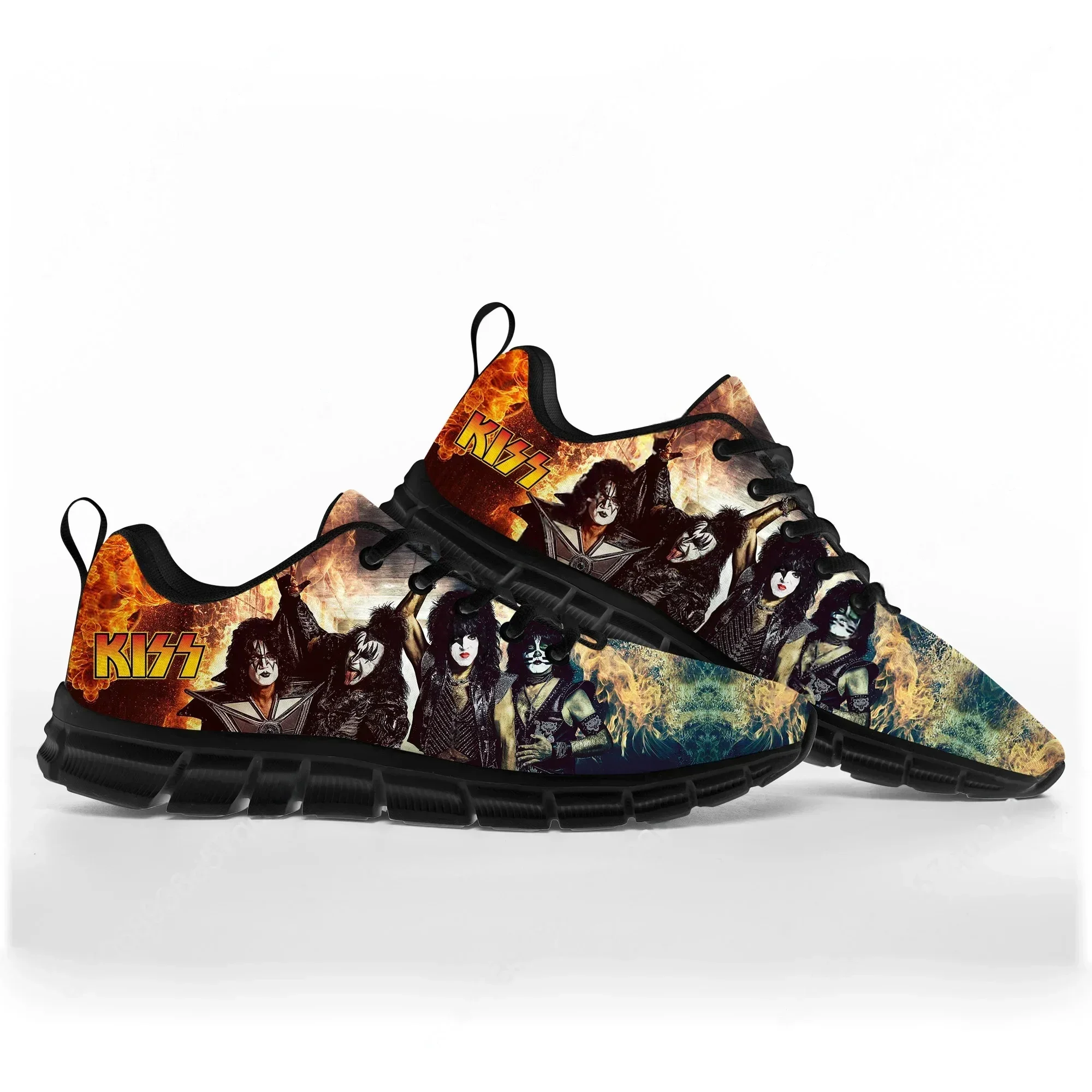 Heavy Metal Kiss Rock Band Music Sports Shoes Mens Women Sneakers Casual Custom High Quality Couple Shoes