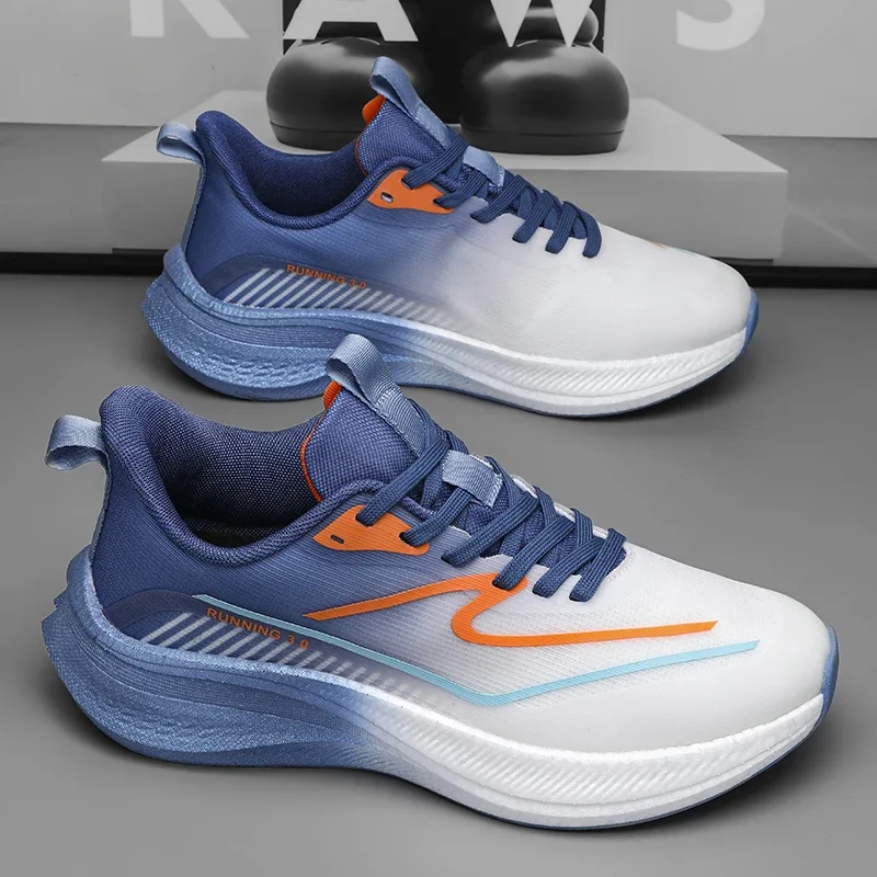 

Running Shoes Women Thick-soled Lightweight Breathable Anti-slip Mesh Casual Shoes Men Comfortable Soft Lace-up Sports Shoes Men