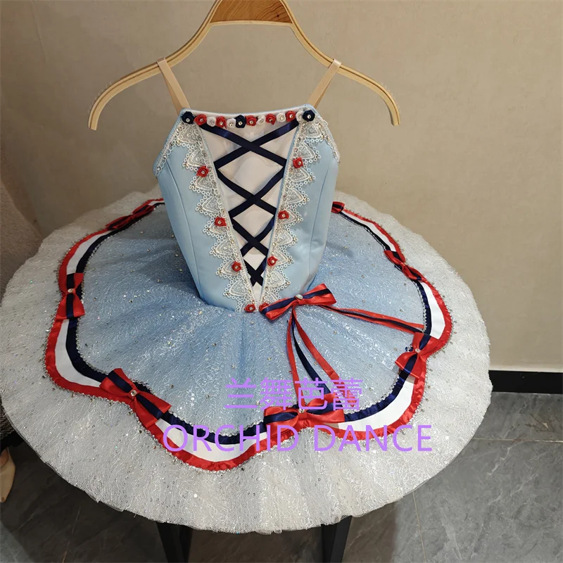 

BT01389 Профессиональный индивидуальный размер, цвет, детские костюмы для девочек и женщин, синие балетные костюмы-пачки для взрослых