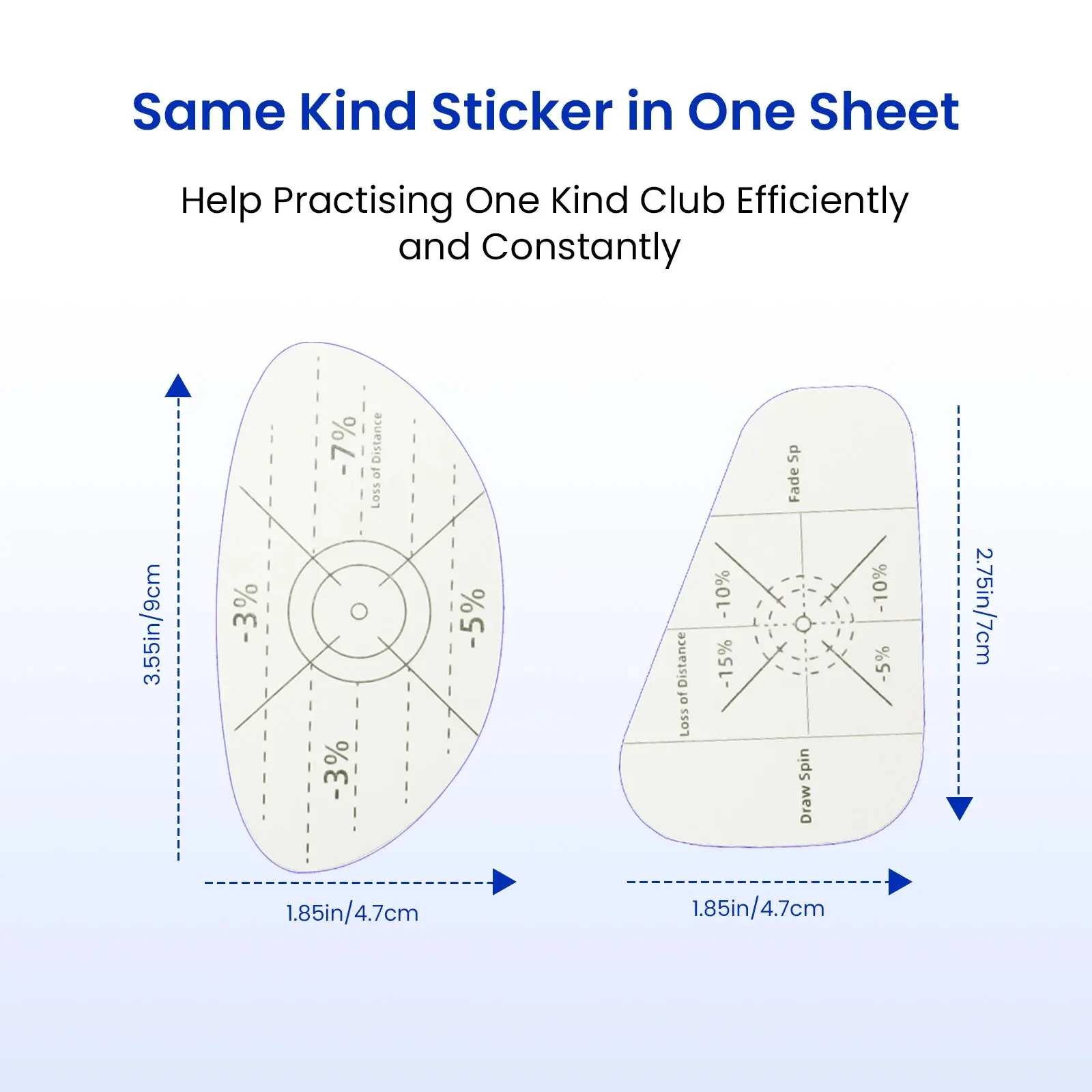 Golf Club Impact Tape Labels 250 Pcs Gift Set for Driver Woods Irons,Self-Teaching Sweet Spot Stickers Analysis Swing Practice