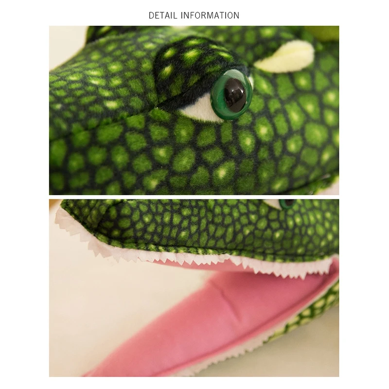 100Cm Stuffed Animal Real Life Alligator Plush Toy Simulation Crocodile Dolls Kawaii Creative Pillow For Children Gifts