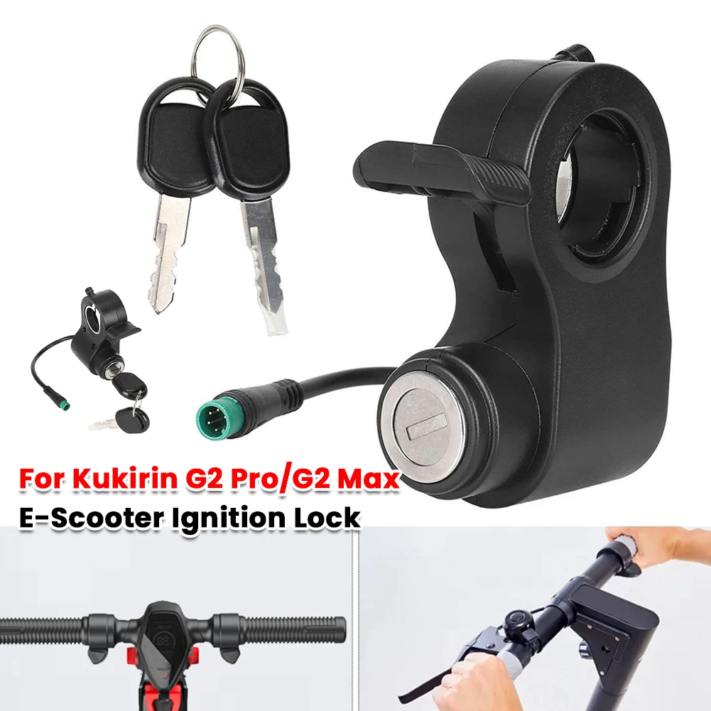E-Scooter Ignition Lock with Keys E-scooter Throttle Accelerator Starter Switch Lock for Kukirin G2 Pro/Max Electric Scooter