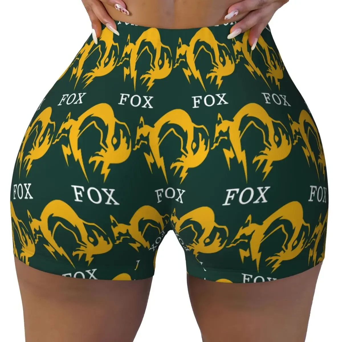Custom Metal Gear Solid Fox Women Gym Workout Running Shorts Athletic Volleyball Biker Yoga Shorts