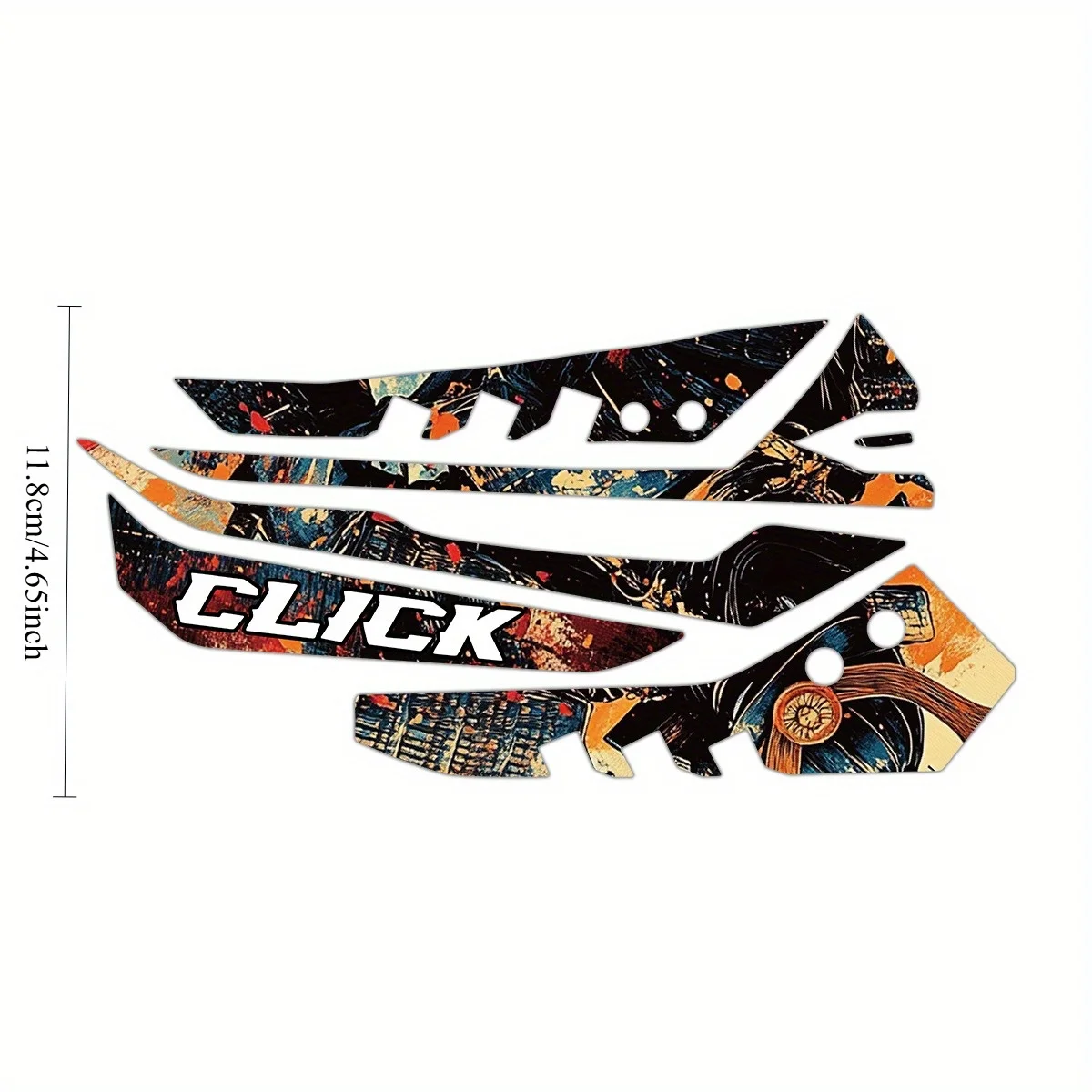 مجموعة واحدة من ملصق محرك الدراجة النارية "CLICK" لتزيين التصميم، ألوان وتصاميم متعددة، ملحقات لاصقة