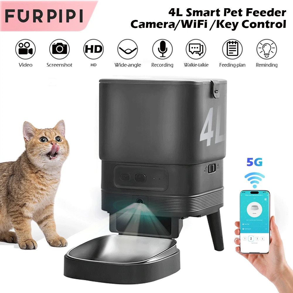 

Smart Pet Feeder Automatic Cat Feeder Dog Slow Food Machine With Timed Quantitative Automatic Cat Food Dispenser Dog Cat Bowl