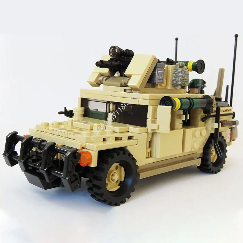 1186 Stück MOC HUMVEE SPECIAL OPERATIONS Delta Diorama Taliban Checkpoint Road Kandaha Modell Bausteine Spielzeug Weihnachtsgeschenke