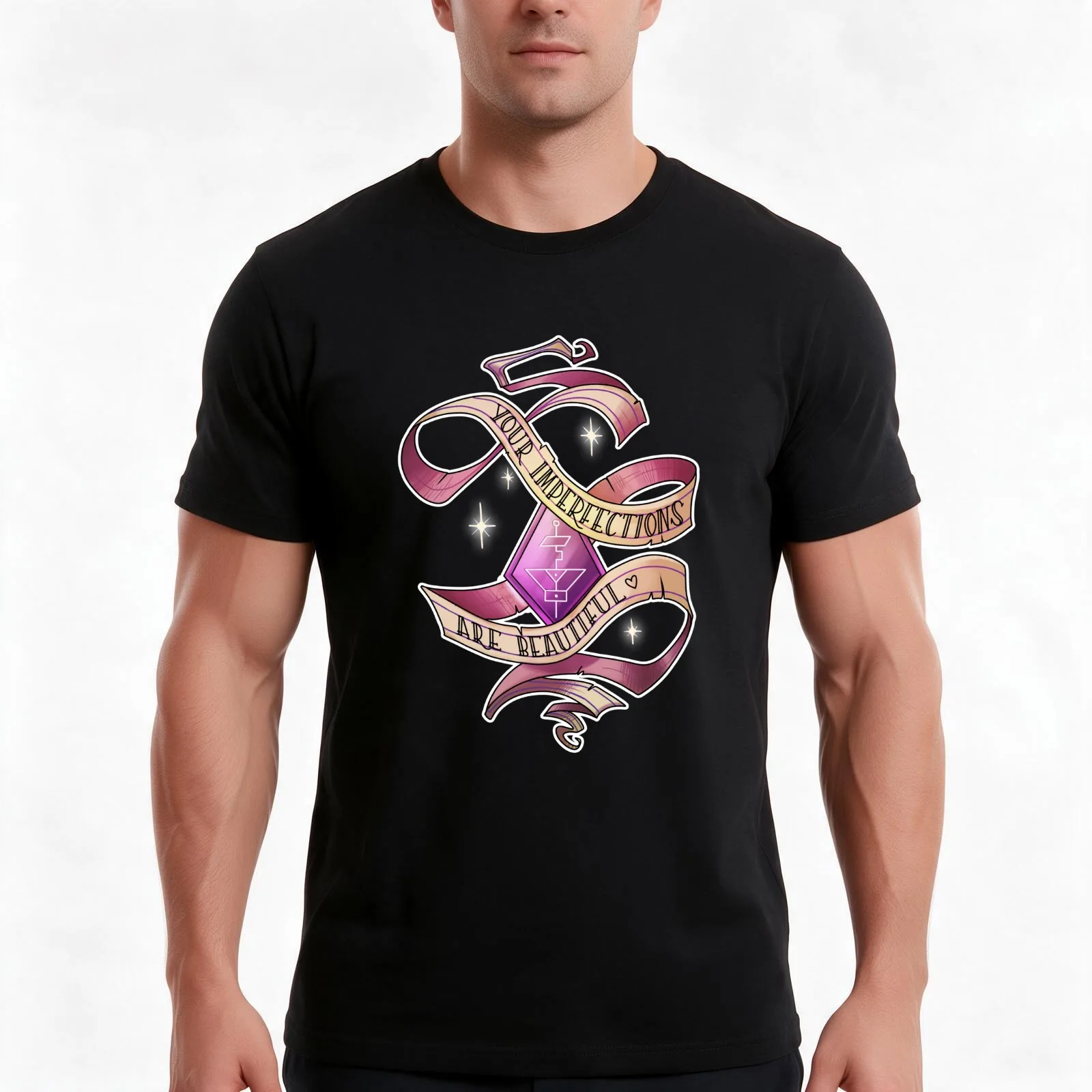 Your Imperfections Are Beautiful T-Shirt, Summer Casual Cotton Tee, Oversized Streetwear Tops, Vintage Graphic Print