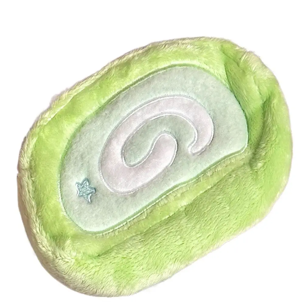 Creative Stationery Pencil Pouch Storage Plush Pencil Bag Large Capacity Cute Swiss Roll Pencil Case Desktop