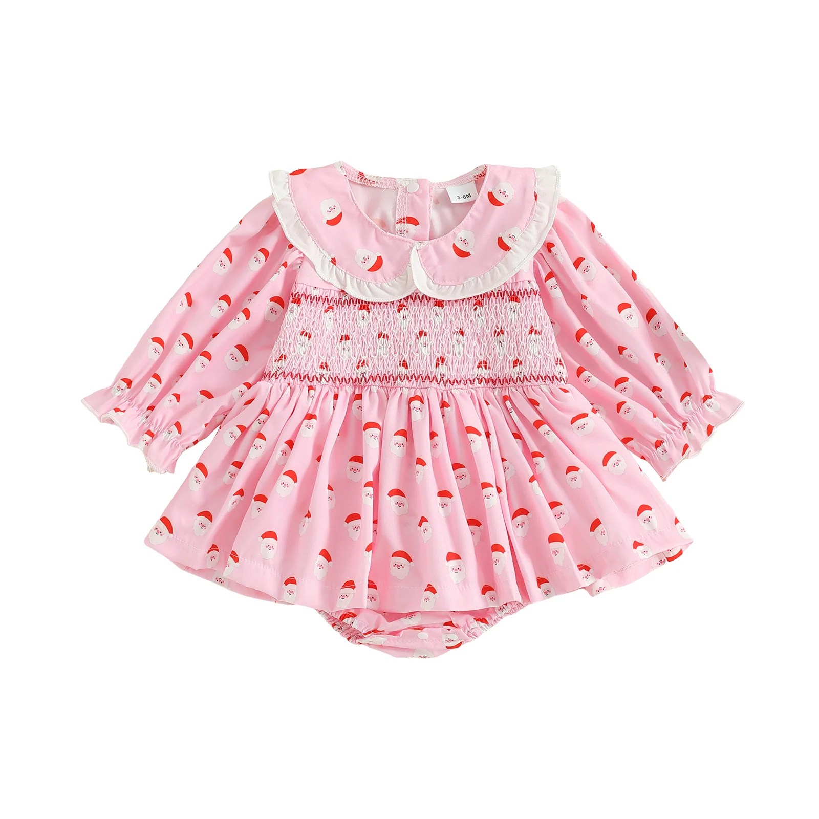 

Toddler Girl Christmas Jumpsuit Reindeer Print Ruffle Sleeve Round Neck Romper Xmas Holiday Outfit Warm Winter Costume