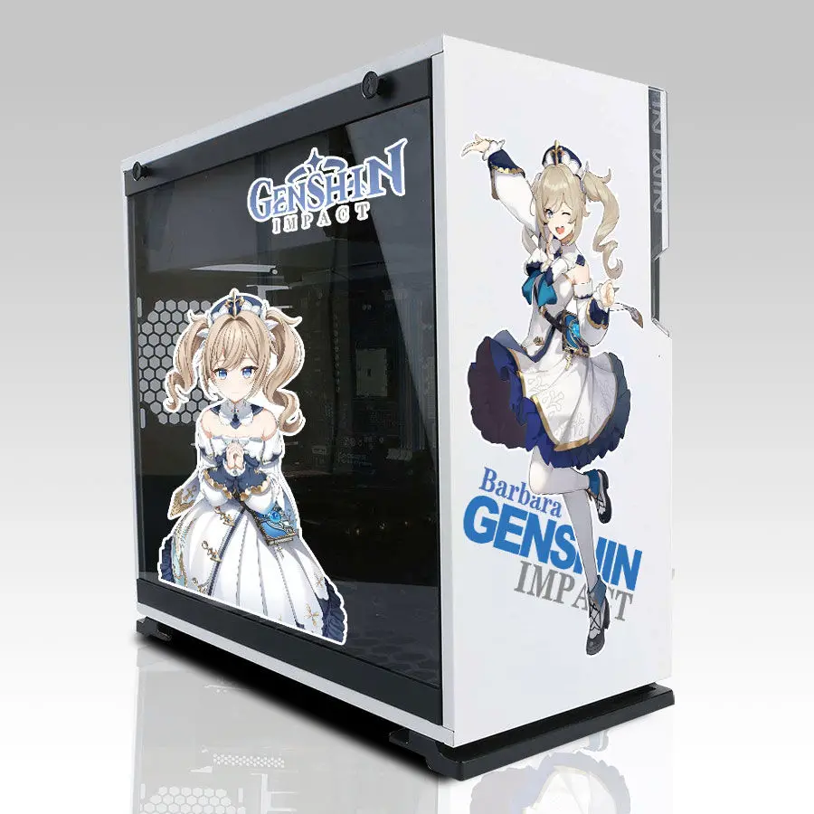 Computer Case Sticker DIY Computer Decoration Genshin Impact  Sticker Waterproof Removable Game Anime Cute Girl Sticker