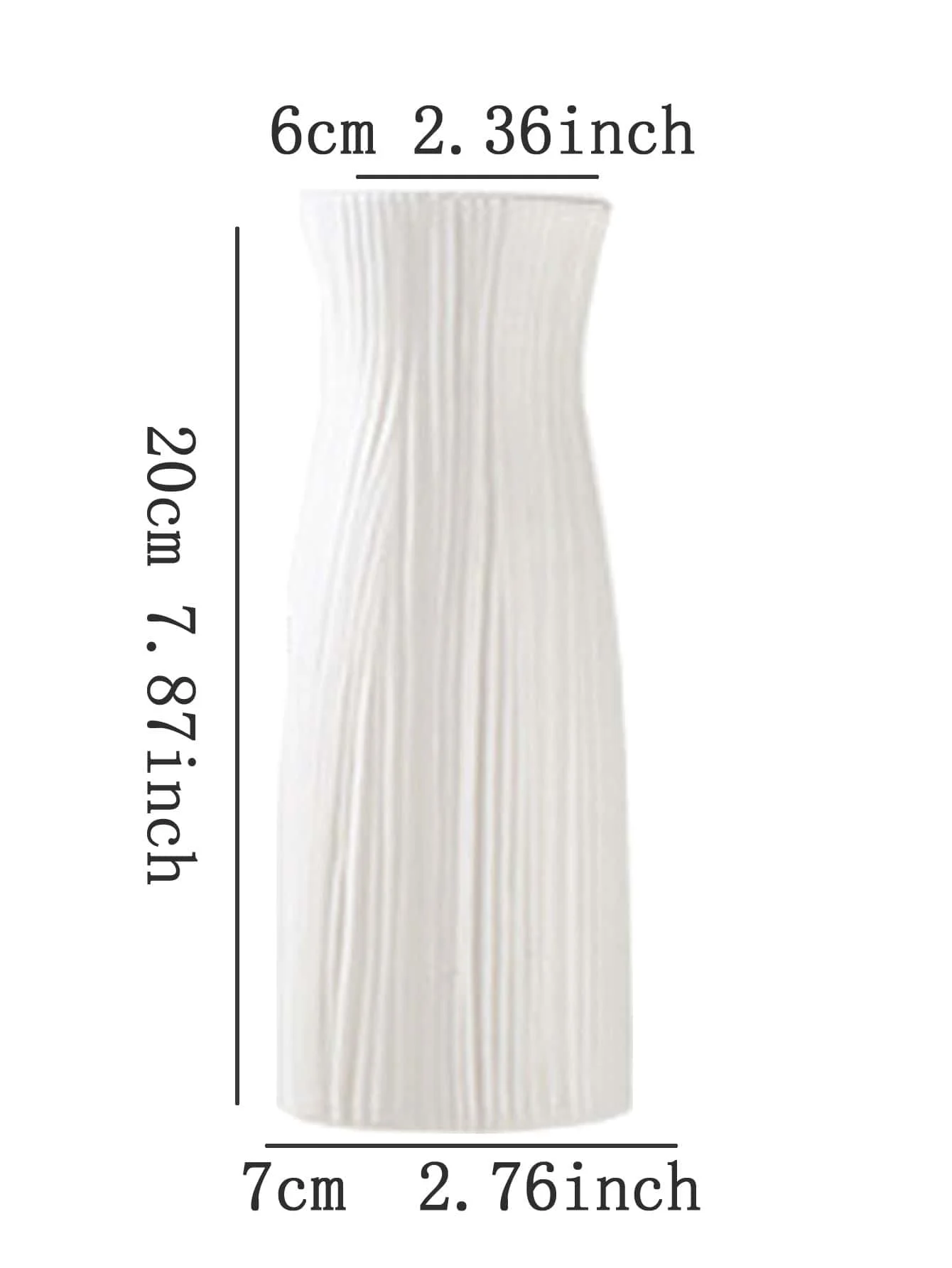 1Pc Nowoczesny wazon na kwiaty Biały plastikowy kosz Nordic Home Dekoracja salonu Ozdoba Aranżacja kwiatowa