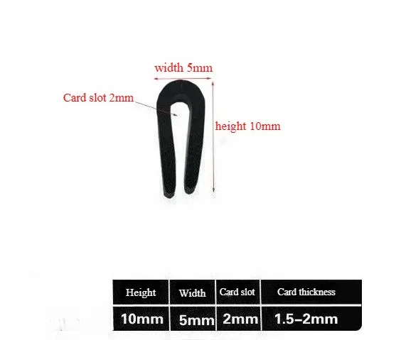 2/5/10/15/20 meter zwarte rubberen randstrip U-sectie Anti-oliekeerring Edge Shield Encloser Binnenbreedte 0,5-10 mm Hoog 5-15 mm