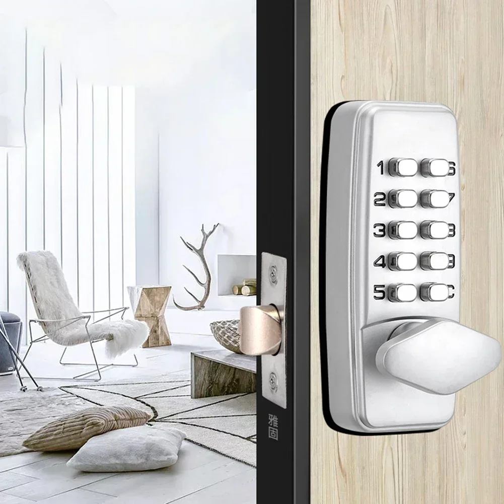 รายการ Keyless ที่เชื่อถือได้กันน้ําประตูดิจิตอลล็อควัสดุโลหะผสมสังกะสีเข้ากันได้กับประเภทประตูต่างๆ