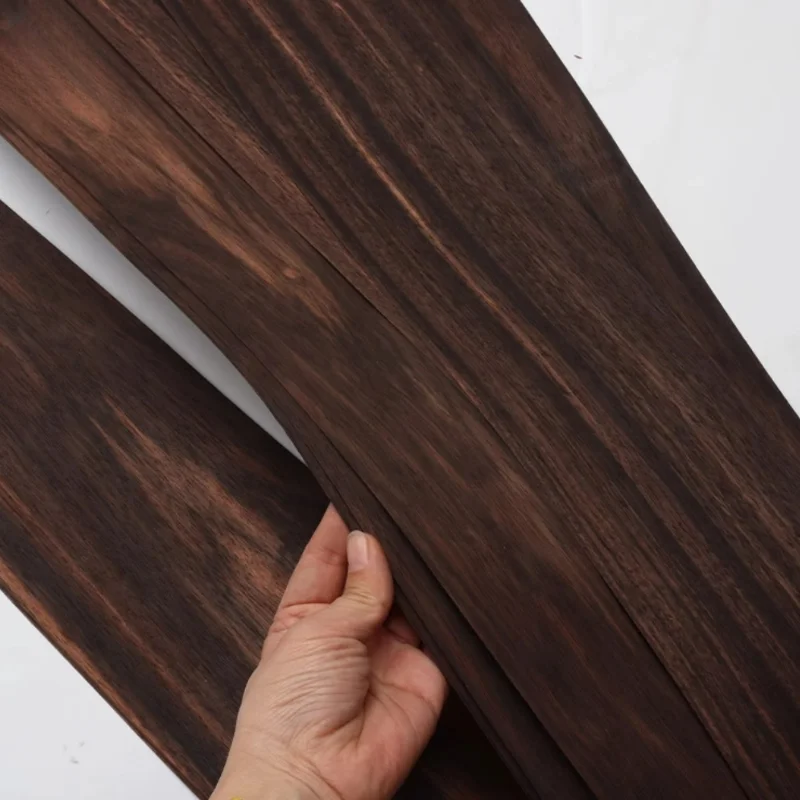 2psc 85*11cm T:0.4-0.5mm puur massief hout ebbenhout fineer gerenoreerde natuurlijke textuur voor meubeldecoratie (zonder niet-geweven stof)