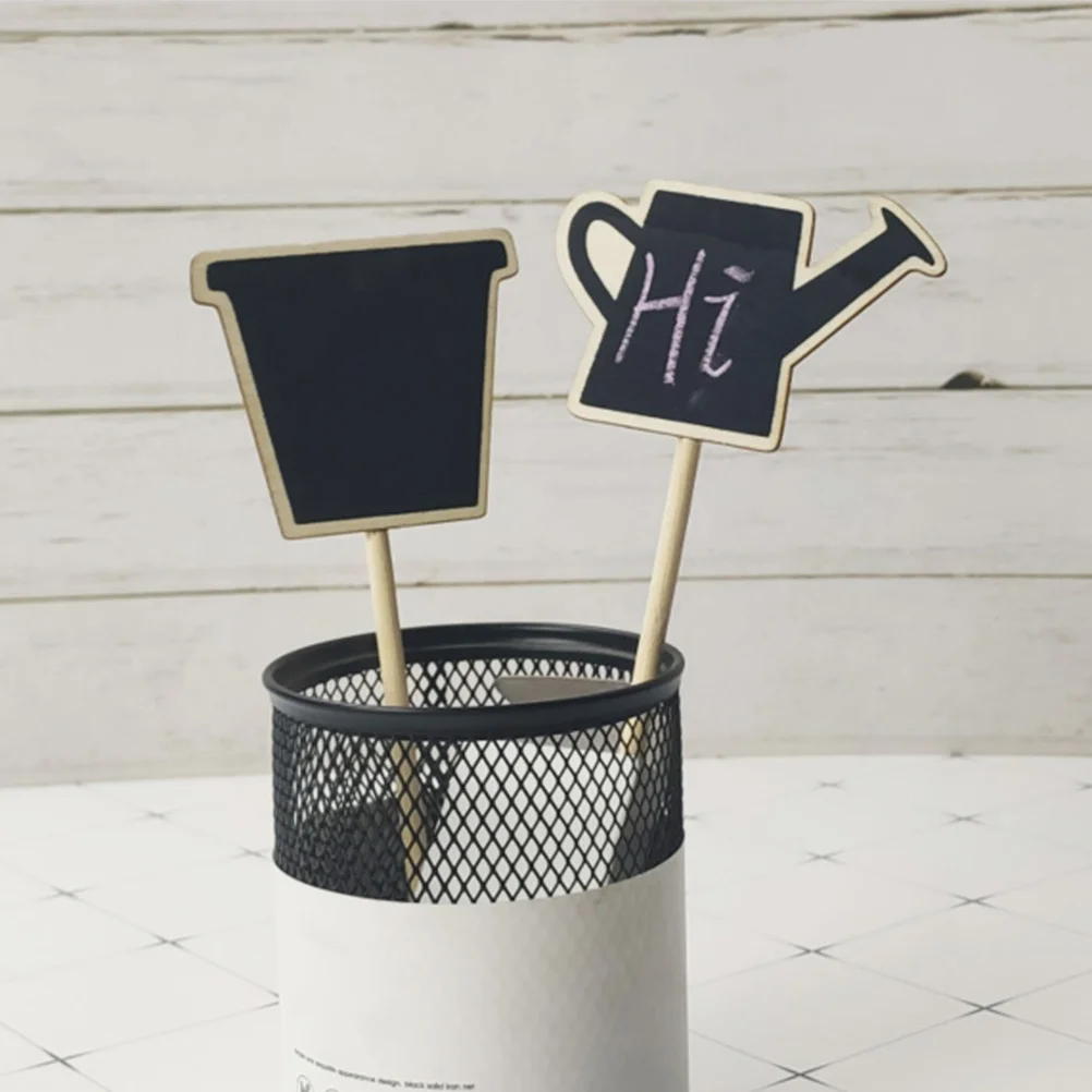 

20Pcs Chalkboard Signs Wooden Mini Blackboard Labels for Plants Food Party Decor Garden Markers Message Board Table Settings