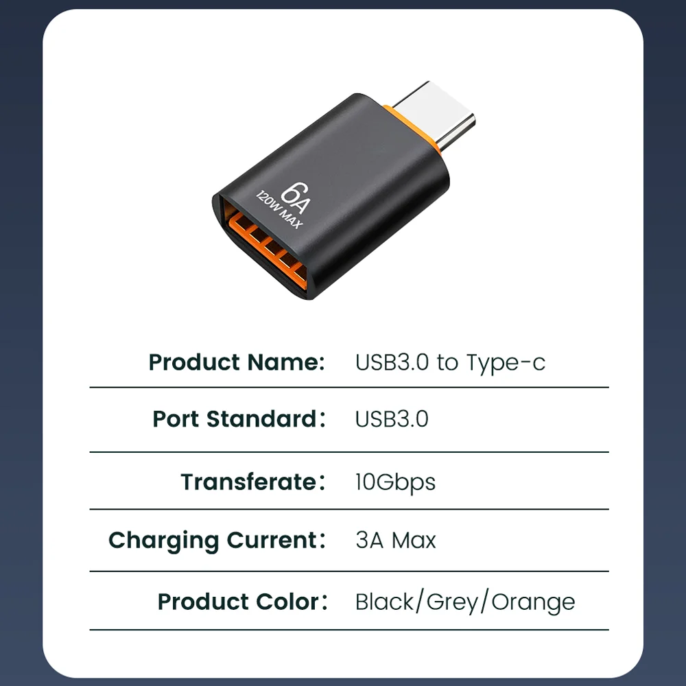 NNBILI 6A Type C To USB 3.0 OTG Adapter USB C Female To USB Male Converter For MacBook Pro Samsung S20 Xiaomi USBC OTG Connector