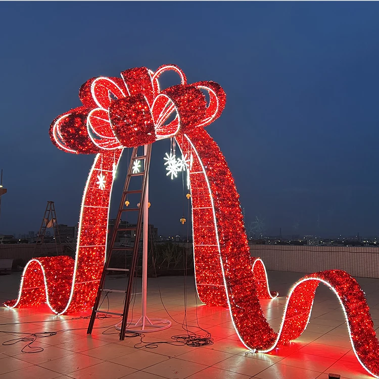 Grandes décorations extérieures de Noël, lumières à motif, éclairage commercial, autres vacances