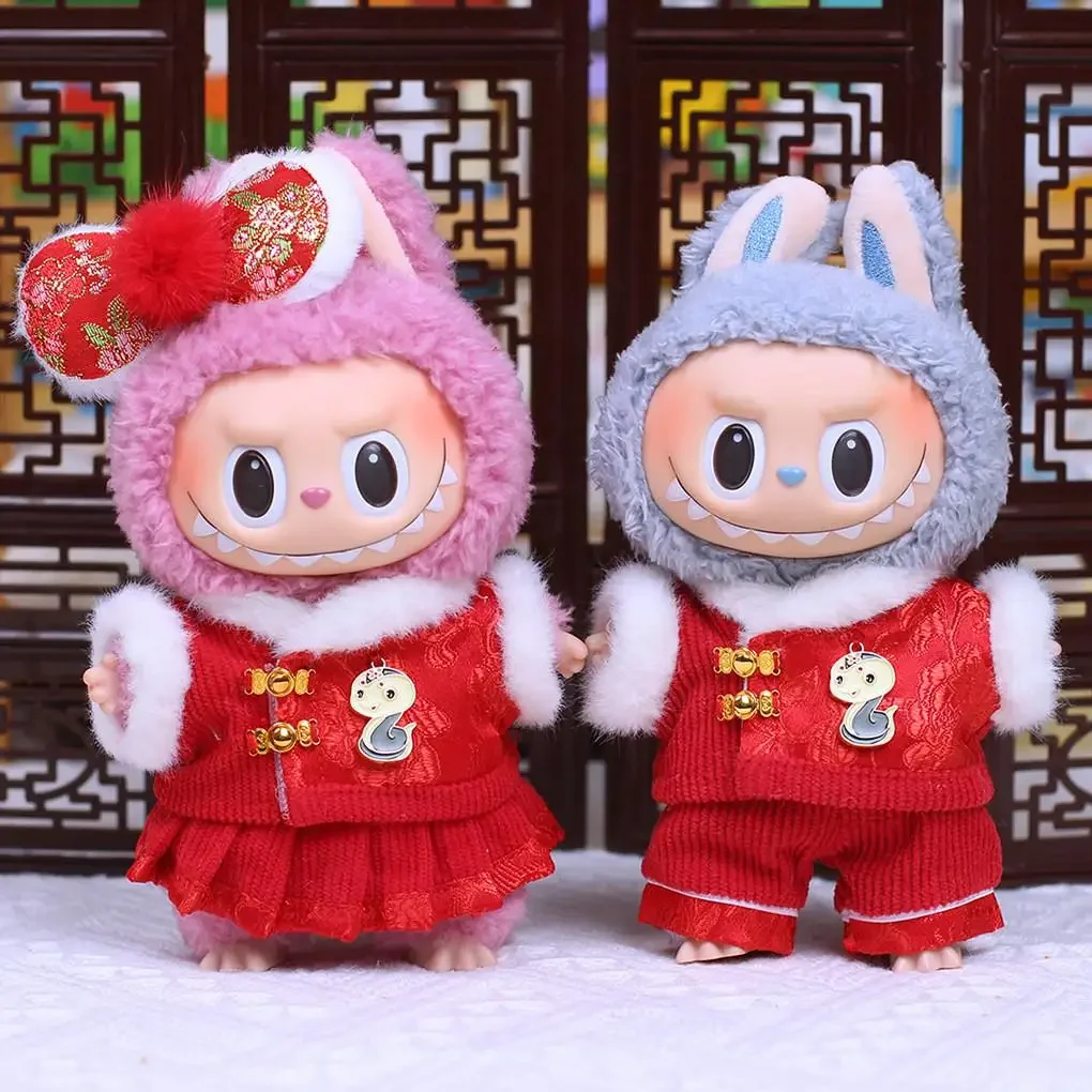 Mini oyuncak bebek giysileri kıyafet aksesuarları kore Kpop Exo Labubu Idol V1 V2 yeni yıl bahar festivali antika Hanfu giyim