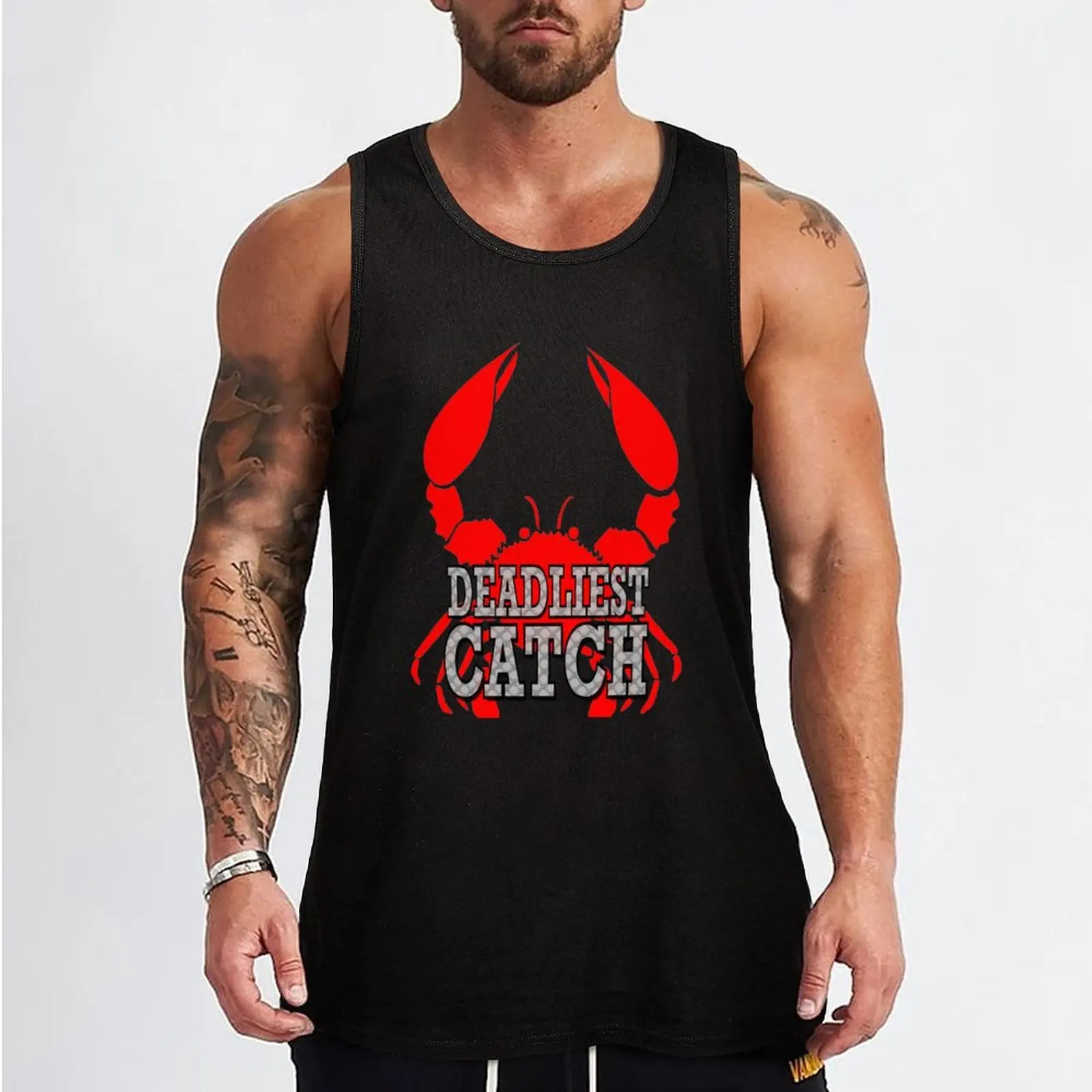 Deadliest Catch Crab Tank Top sleeveless tshirts for men cotton t-shirts man t-shirt gym man Gym man