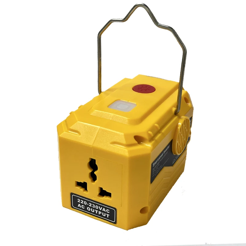 Inversor portátil 220V con luz LED para baterías de litio